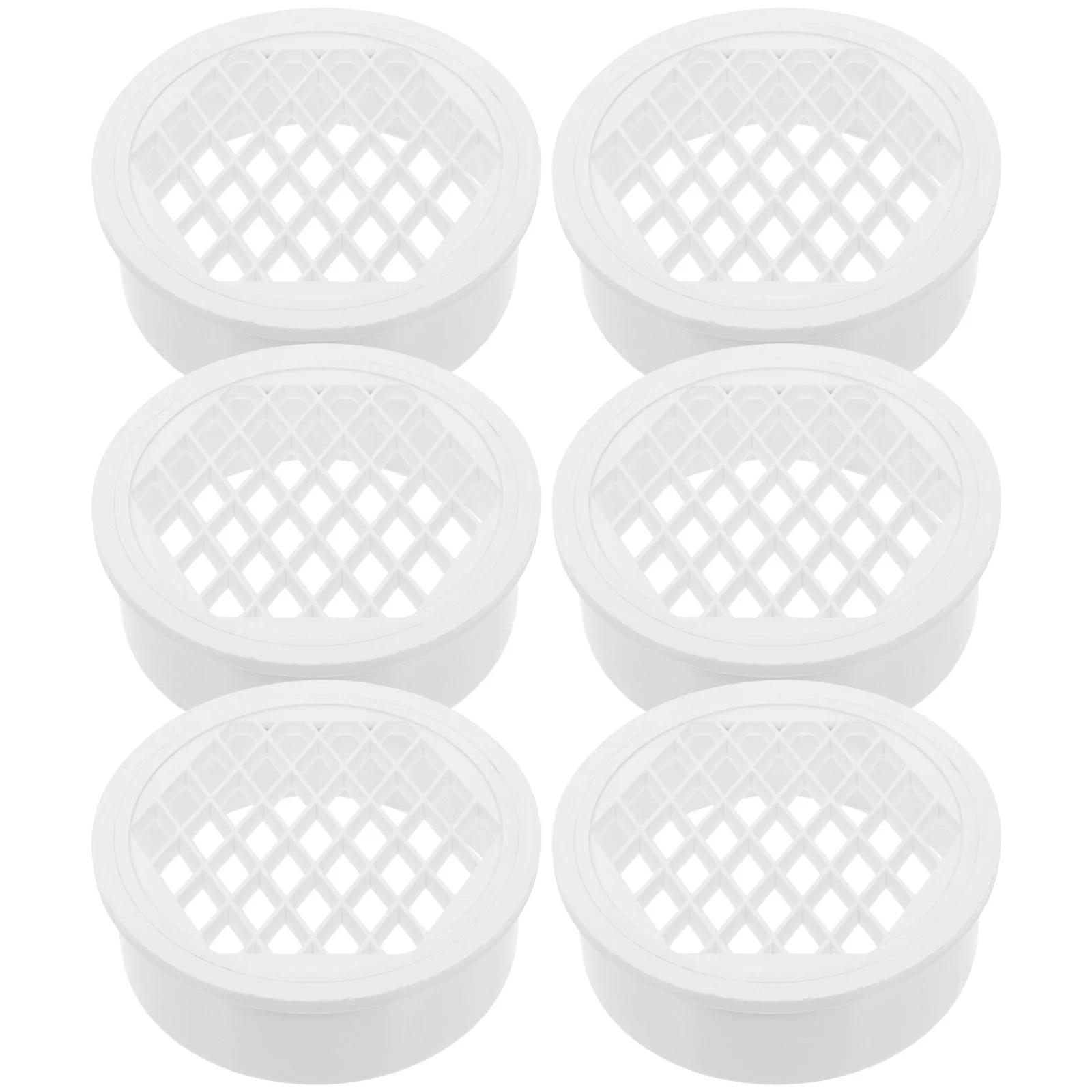 6pcs Floor Cover Plastic Drain Filter For Shower Bathroom Balcony Outdoor Sewer Anti-Blocking Filter Round Pipe Cover Drain