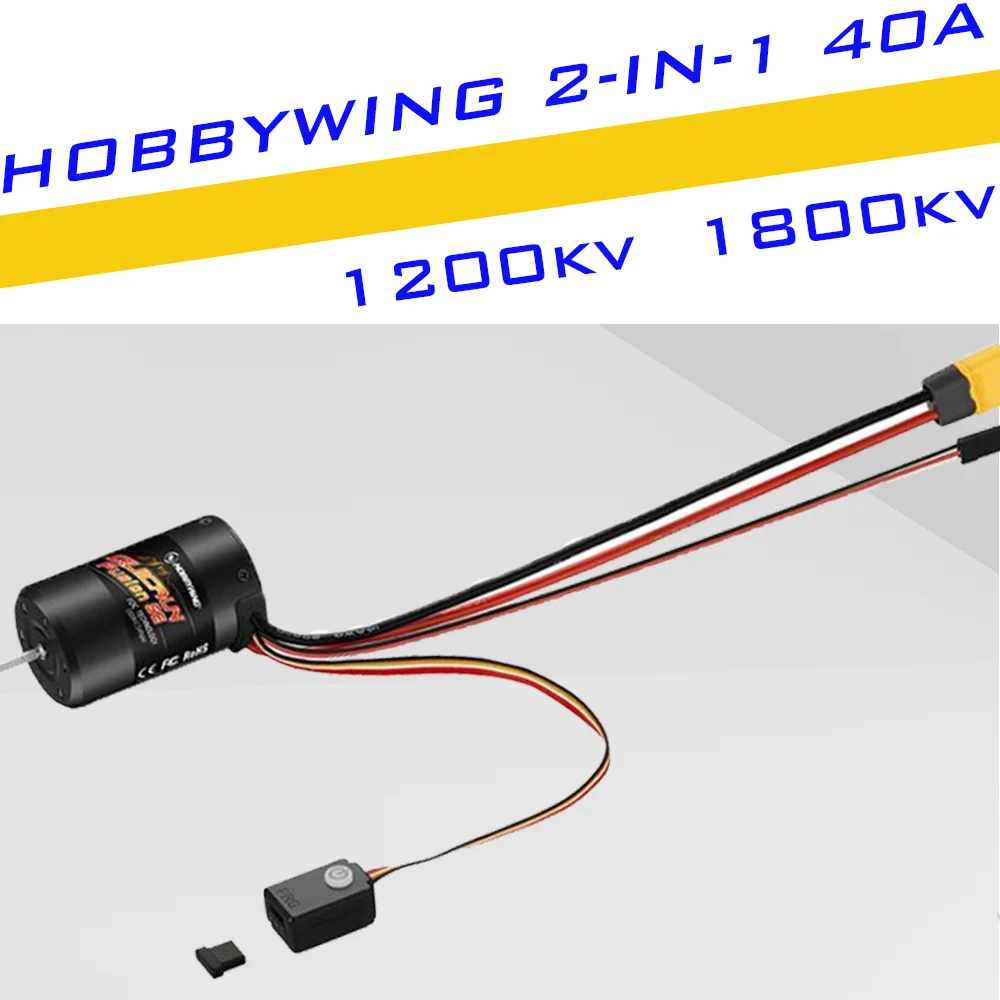 Hobbywing QuicRun Fusion SE  Brushless Motor 1200KV/1800KV 2-3S Waterproof Sensored Built In 40A ESC For Vehicles 1:10 Rock Craw