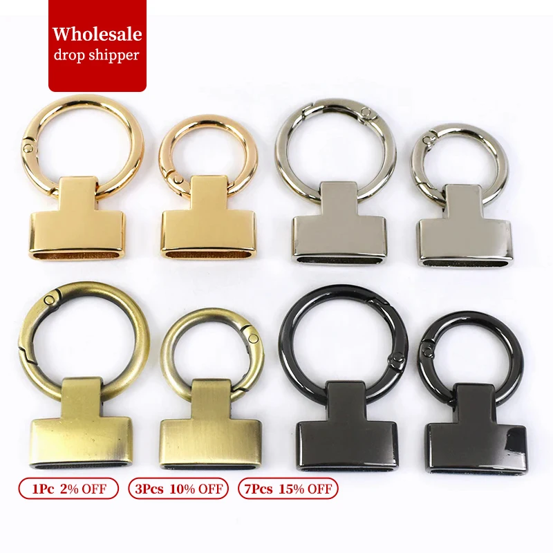 10Pcs Meetee 20/25mm Metal O Ring Buckles Bag Sides Clip Buckle for Keychain Handbag Belt Snap Clasp Hardware Accessories