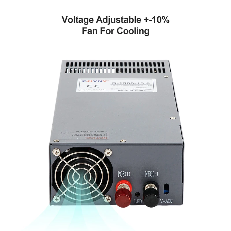 

1000W 1200W 1500W 2000W Switching Power Supply Voltage Adjustable +-10% AC 110V/220V to DC 12V 13.8V 24V 36V 48V 60V 72V 80V 90V
