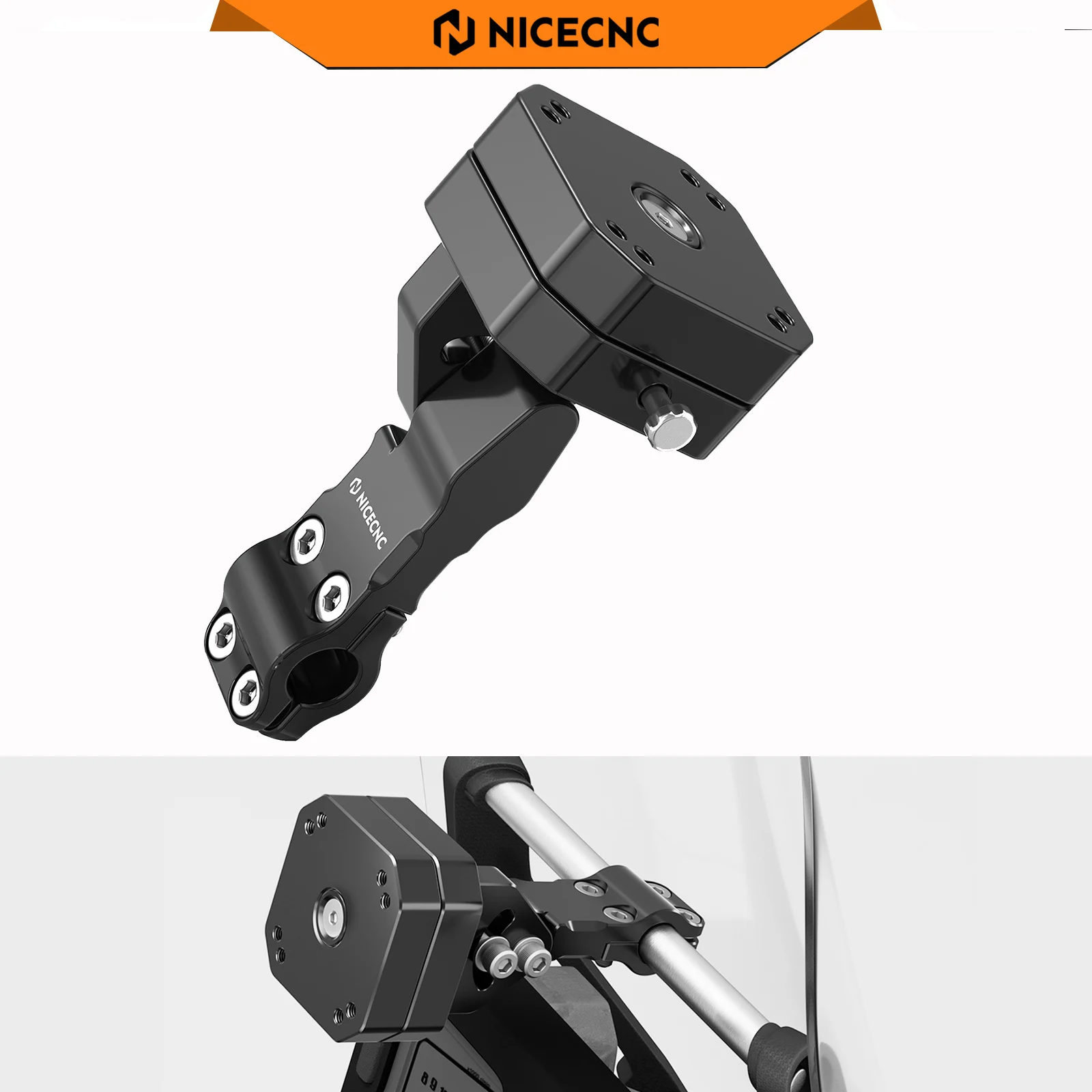 

NICECNC 12MM Rotatable Extension AMPS Bracket For Yamaha Tenere 700 Super Tenere XTZ1200 For BMW R1200 GS and GSA 2014-2018