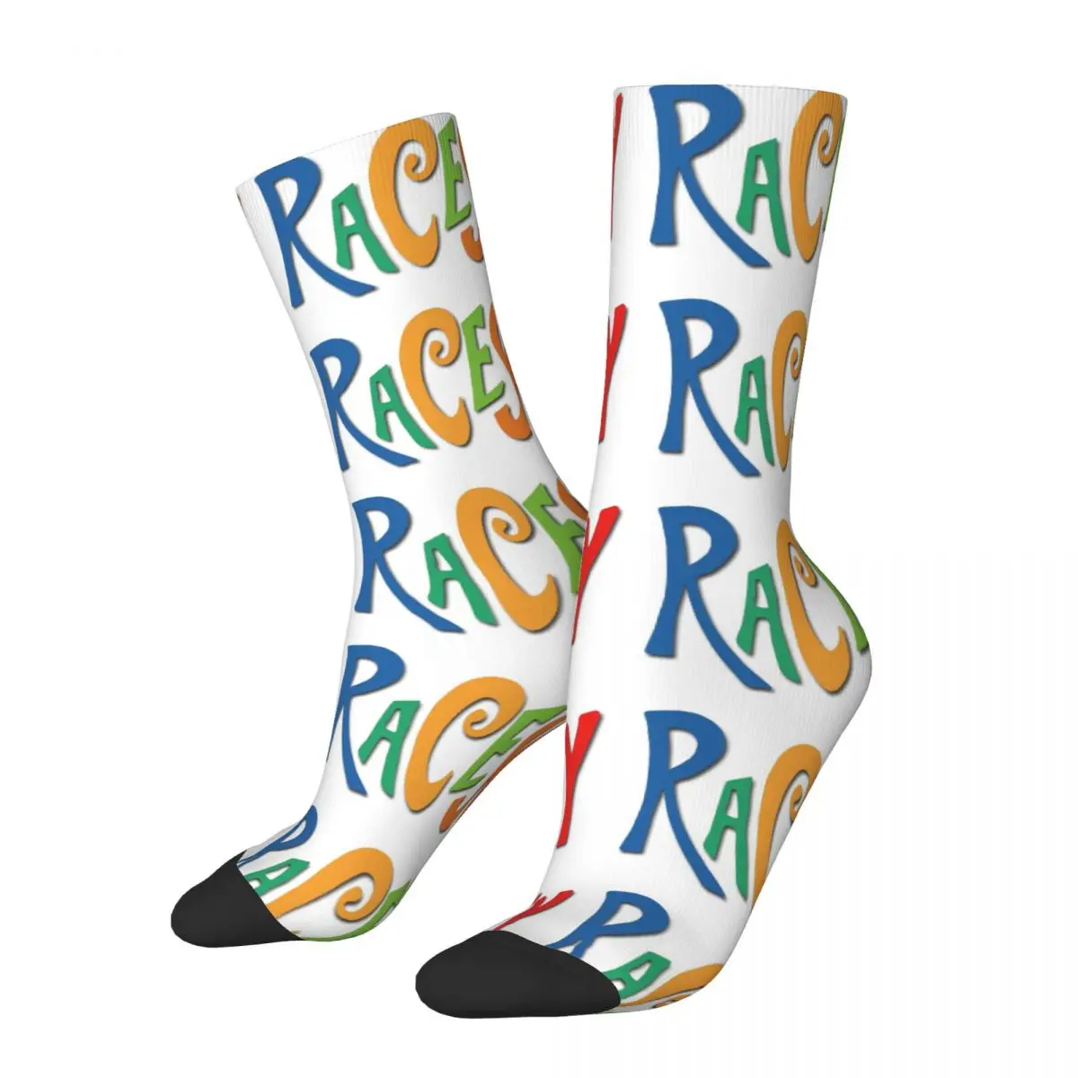 Vintage Fan Men's compression Socks Unisex W-Wacky Races Harajuku Seamless Printed Novelty Crew Sock