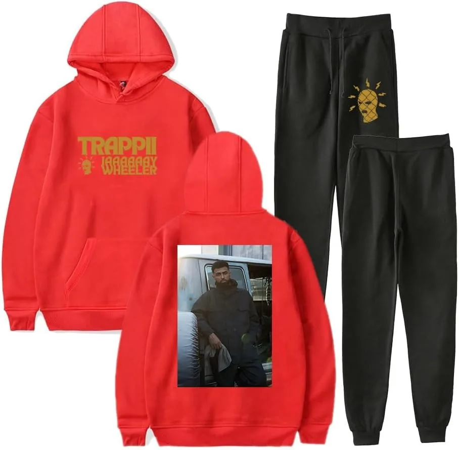 Jay Wheeler TRAPPii Pullover Hoodie Jogger Pants Two Piece Set Sweatshirts+Sweatpants Women Men's Set