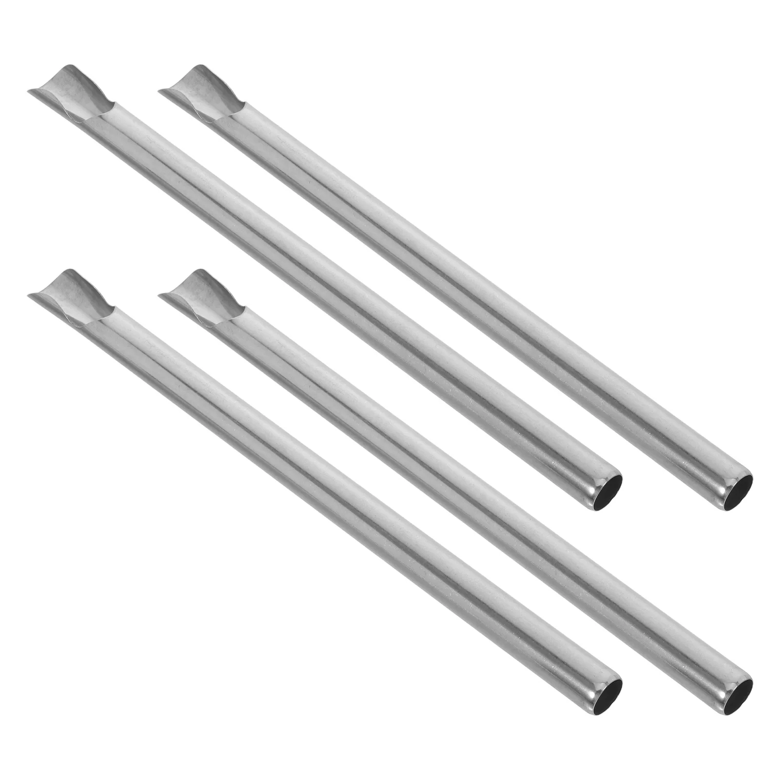 

4pcs Stainless Steel Straws Reusable Washable Colored Drinking Straw For Milk Tea Smoothie Outdoor Picnic Office Metal