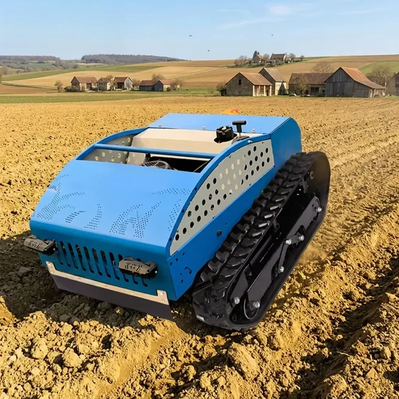 Anti-slip Rubber Track RC Lawn Mower for Orchard Use