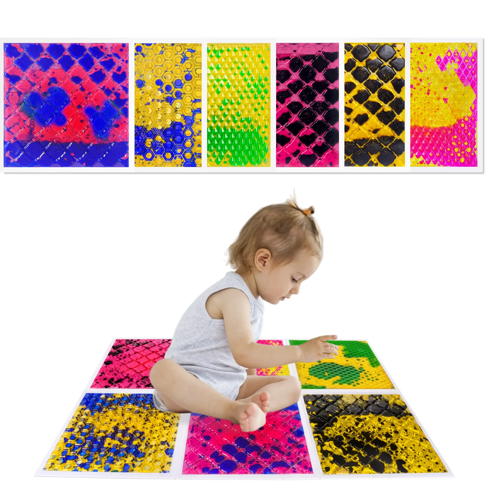 Zabawki sensoryczne dla dzieci, interaktywne maty sensoryczne, zabawki edukacyjne dla dzieci, mata edukacyjna zapewniająca przyjemne doznania i zabawę.