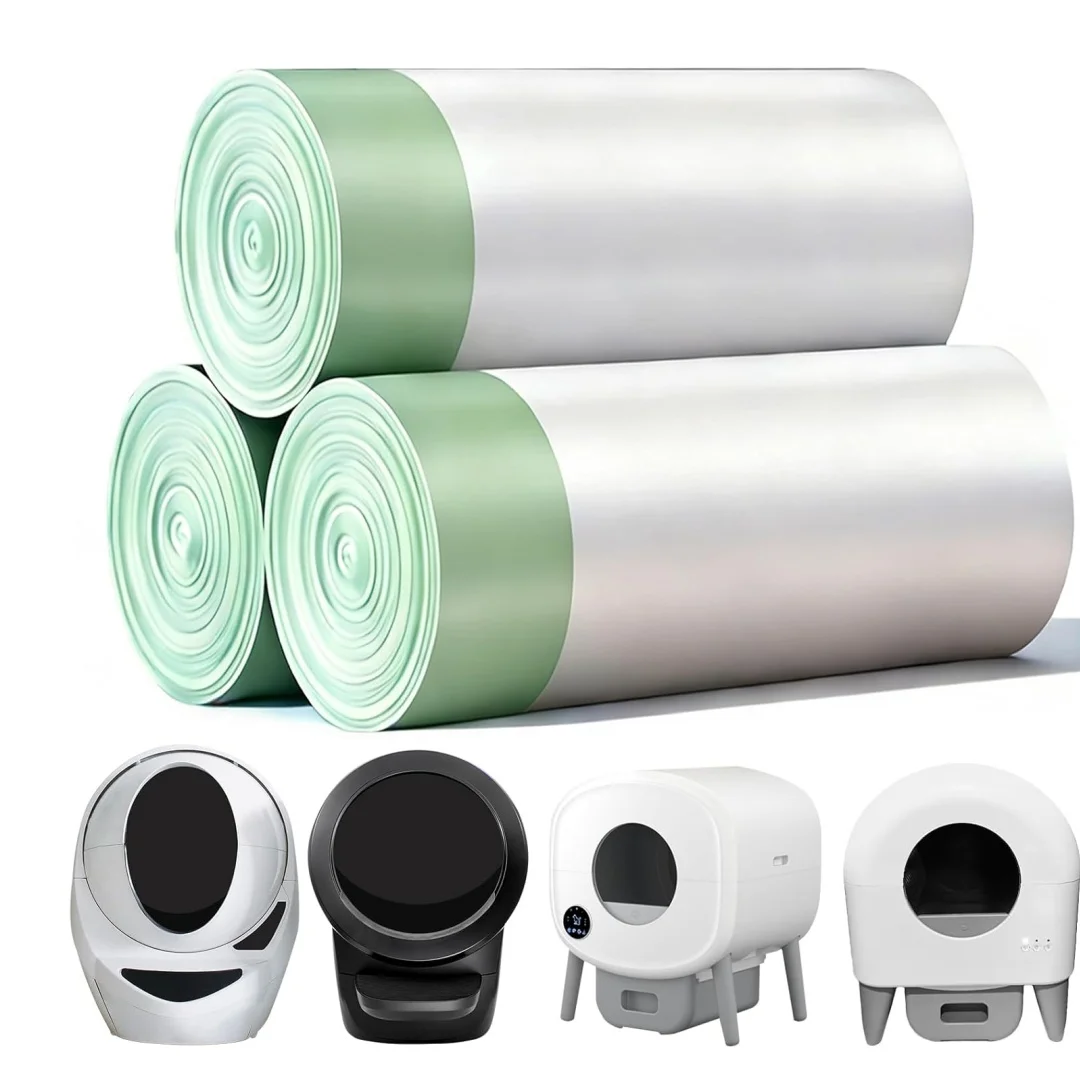 Automatic Garbage Bin Bag Lining, Thick Self-Cleaning Garbage Bin Lining, with Drawstring, Resistant to Pulling and Pulling