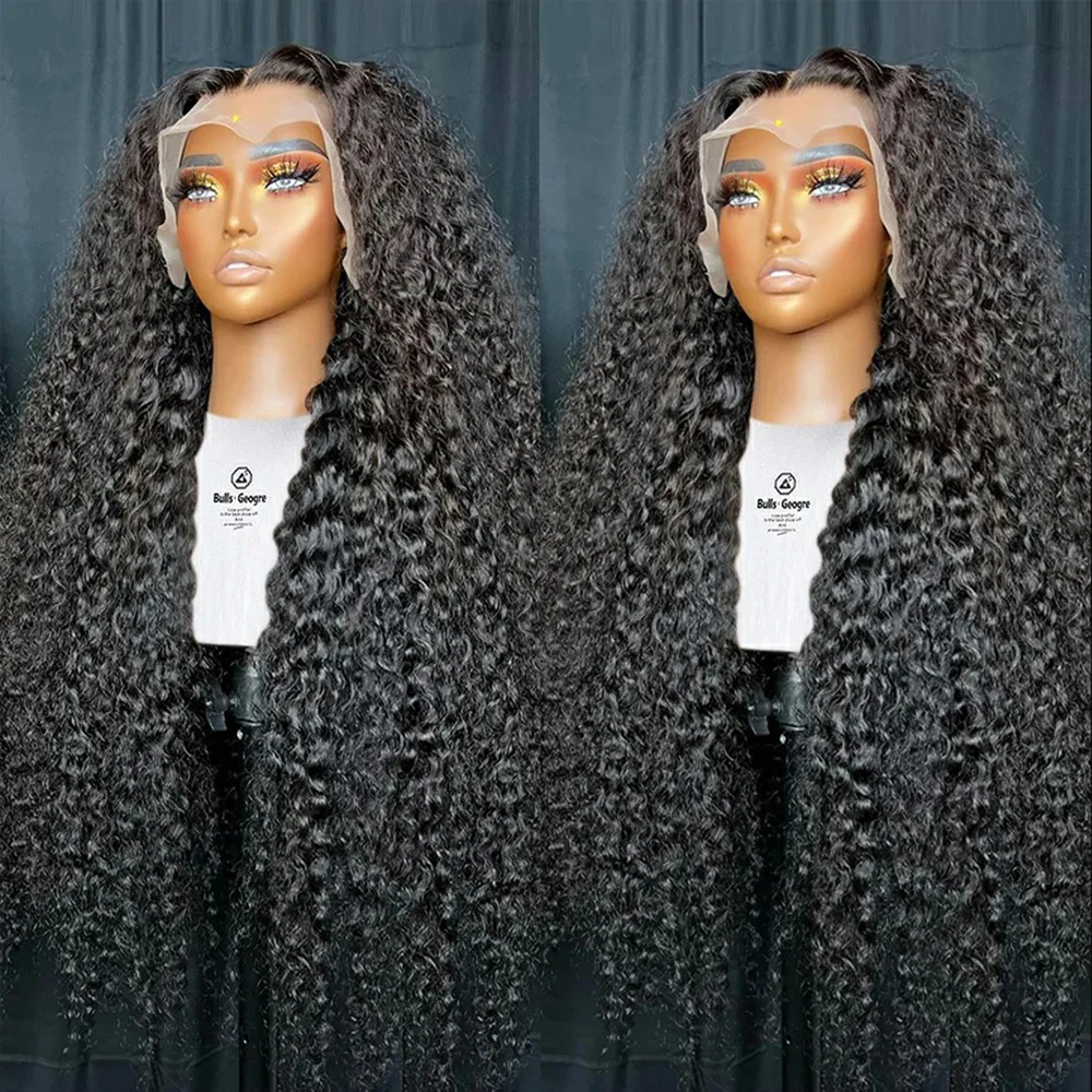 180 Density Lace Wig 13X4 13x6 Transparent Lace Frontal Human Hair Wig For Women 32Inch Brazilian Deep Wave Curly Water Wave Wig