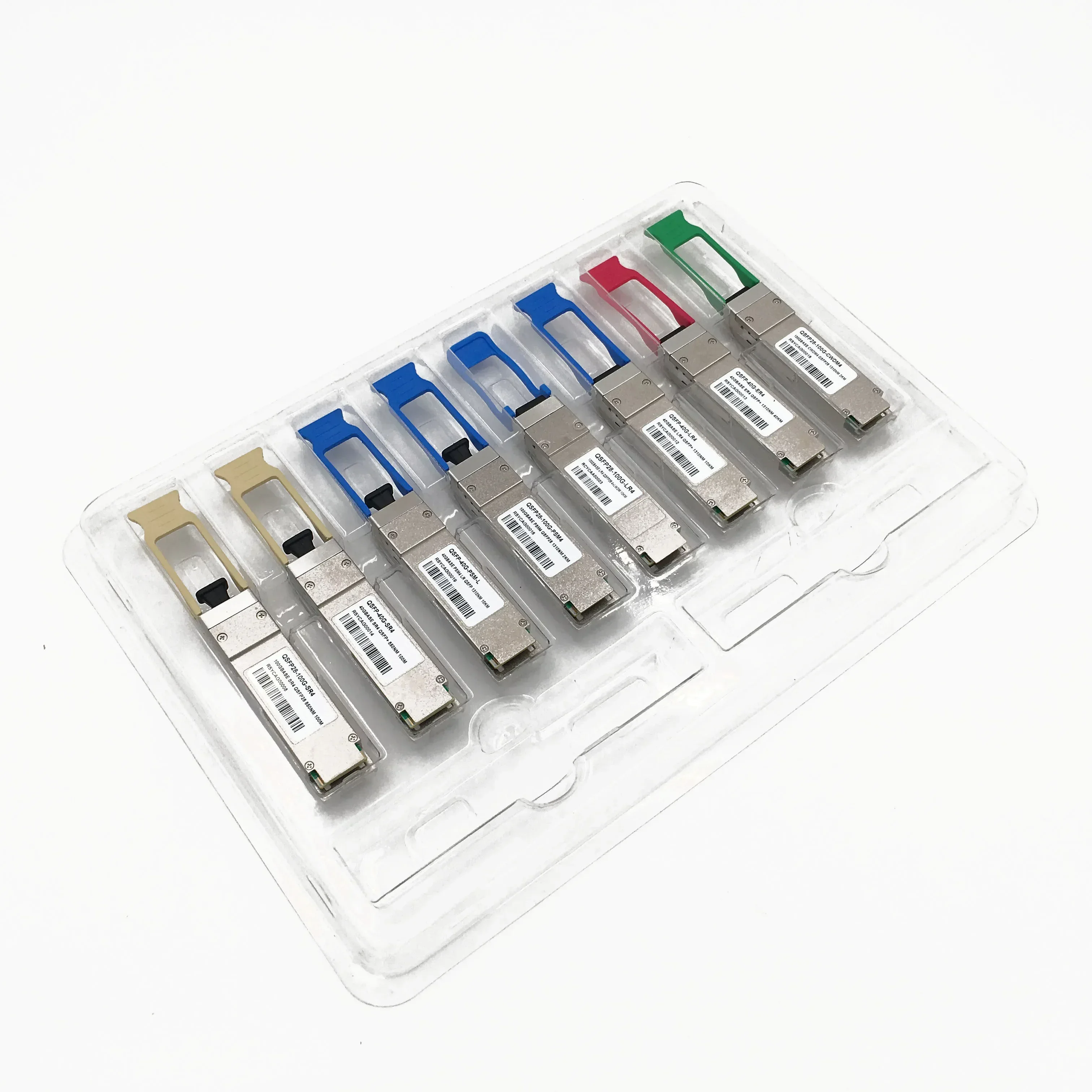 โมดูลรับสัญญาณ QSFP-100G-SR4 ดูเพล็กซ์ LC 100G 100 เมตร QSFP28 SR4