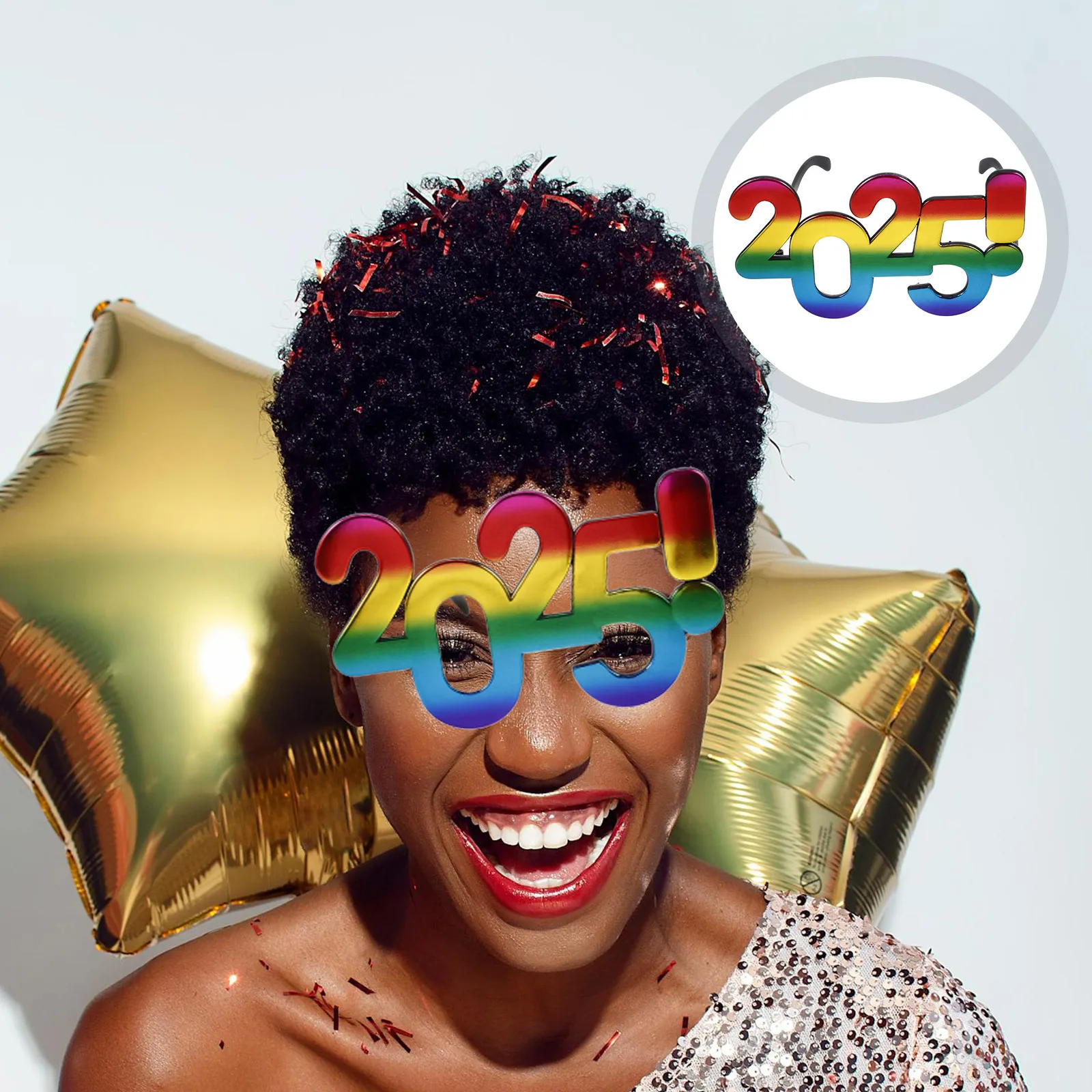 

2025 Party Eyewear New Year's Eve Photo Props Graduation Decorations Festive Celebrations Lightweight Comfortable