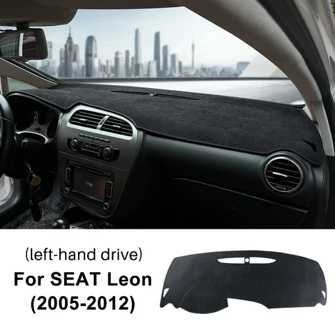 Фланелевый коврик для приборной панели Seat Leon 2 MK2 2005 2006 2007 2008 2009 2010 2011 2012 летний солнцезащитный коврик для приборной панели автомобиля