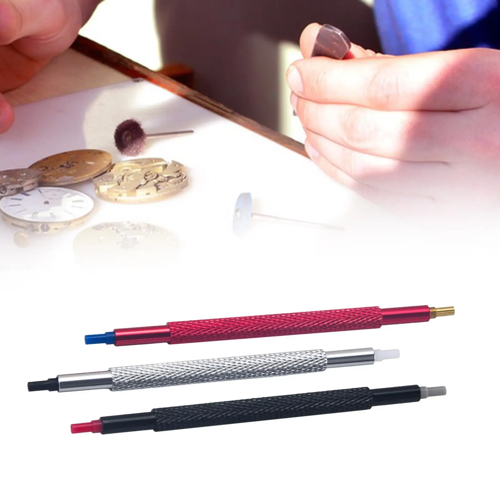 3x Watch Hand Pressers Pusher Fitting Set Adjustment Tool Metal for Watchmaker