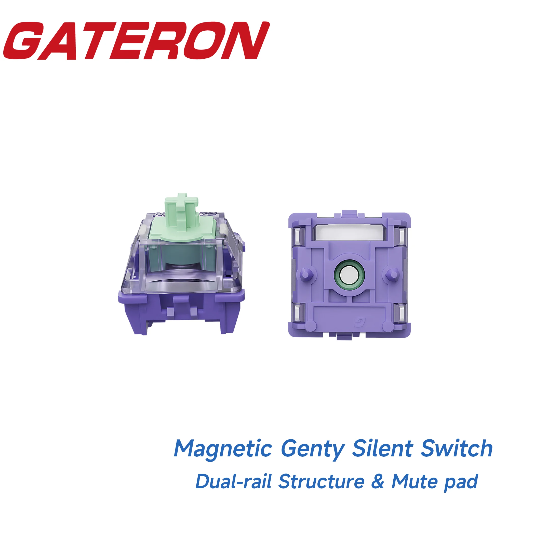 Магнитные бесшумные переключатели GATERON Genty, линейные, с регулируемым предварительным ходом, эффект датчика Холла для магнитных клавиатур, для игр и офиса