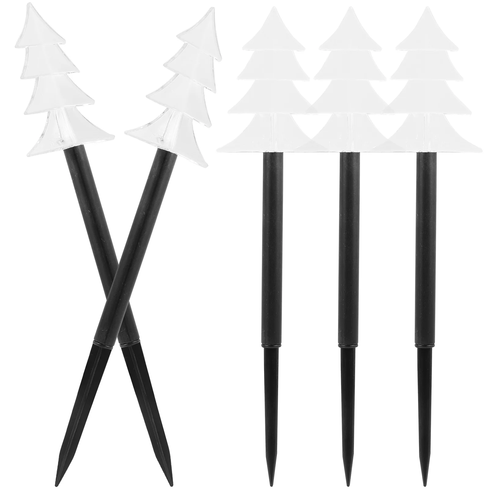 

5Pcs Christmas Tree Lights Lamp Decors Solar Light Accessories Lawn Garden Holiday Decorations