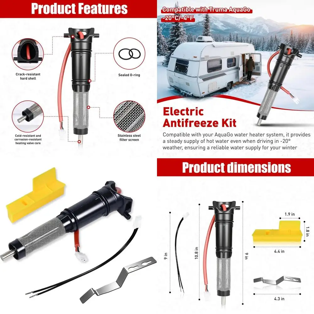 طقم مضاد للتجمد الكهربائي متوافق مع Truma AquaGo، بديل لسخان المياه Truma AquaGo RV طقم مضاد للتجمد الكهربائي-Frost
