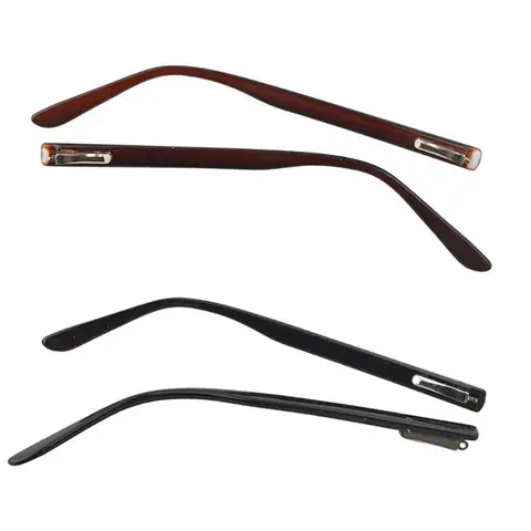 1pair PC Glasses Eyewear Temple Spring Hinge Glasses Temple Repair Accessory Black Brown