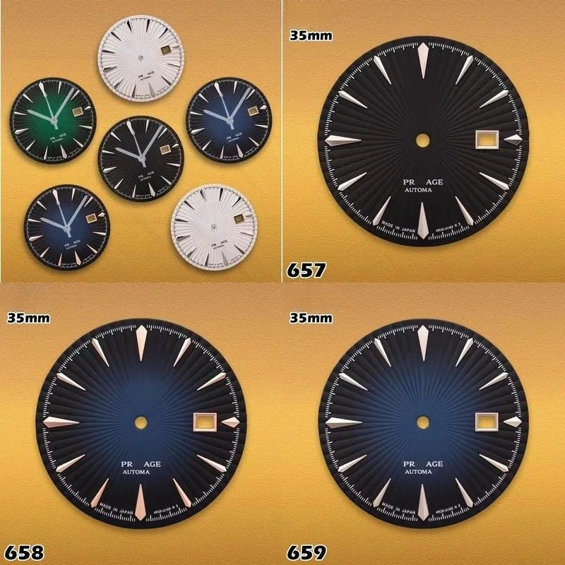 Men'S Accessories Types - 35mm Cocktail Vertical Stripe S-type Dial