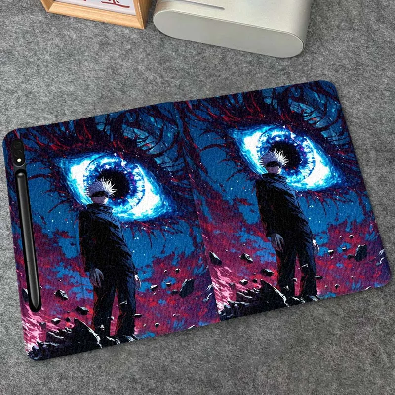Jujutsu Kaisen أنيمي كول لسامسونج غالاكسي تاب S9 S10 S6 S7 S8 FE زائد لايت بوصة غطاء قابل للطي اللوحي