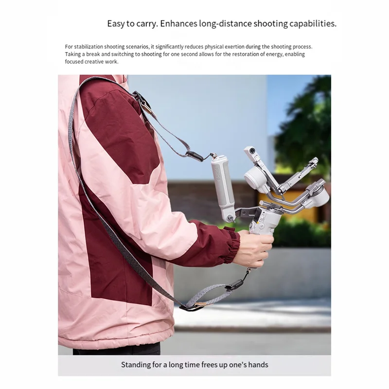 A52T Anti-Shake Handheld Gimbal For DJI RS4 Mini Stabilizer SLR Camera Decompression Strap Rope