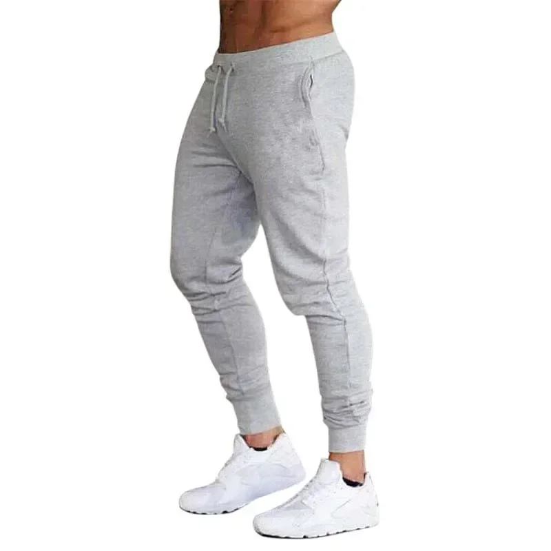 

New Spring Fall Drawstring Sports Pants Men's Women's Casual Pants Solid Color Calf Pants Fitness Jogging Breathable Long Pants