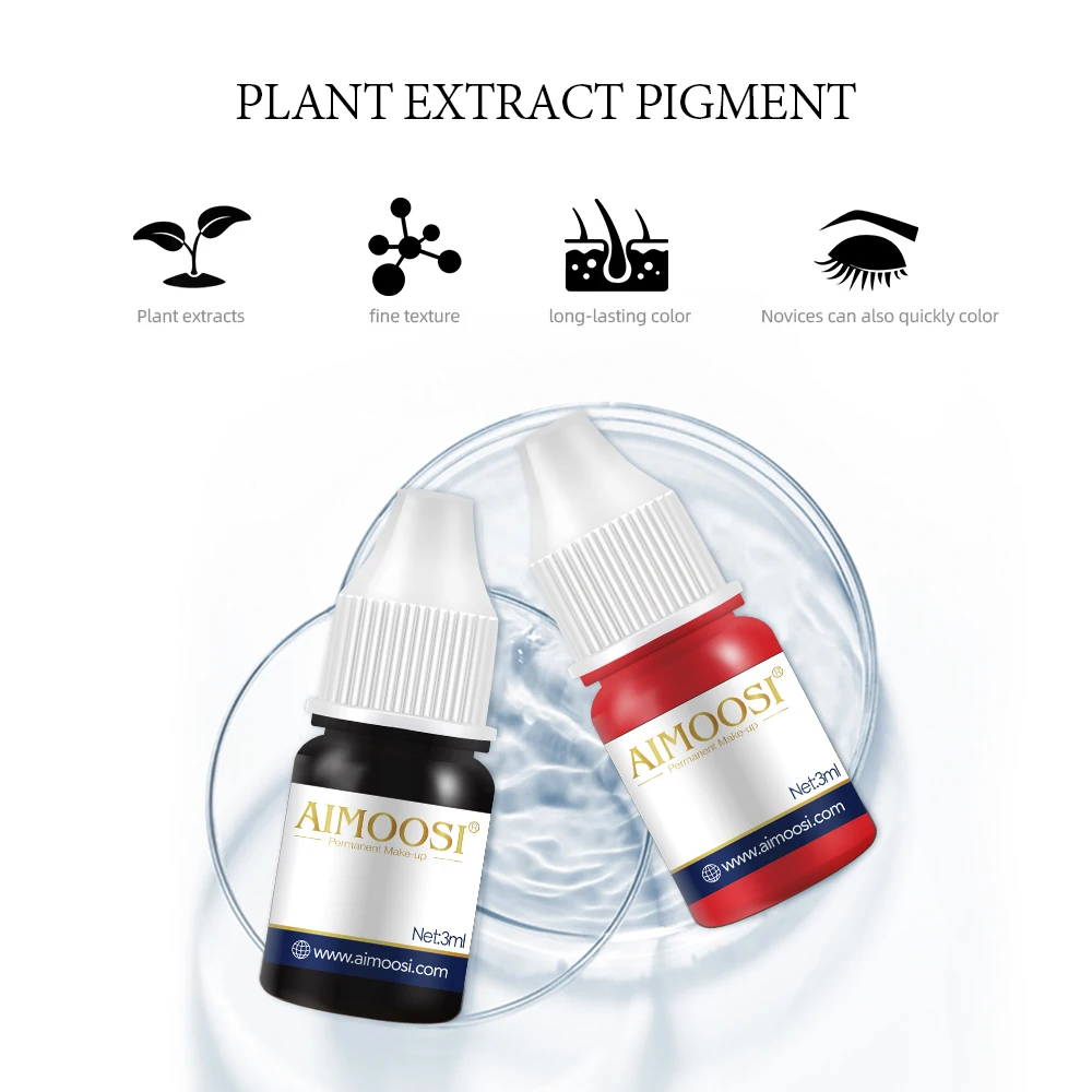 Tattoo Ink Nano Pigment Milkly Colors For Semi Permanent MakeUp Sets Tint Eyebrow Eyeliner Lips Beauty 3ml Microblading Pigments