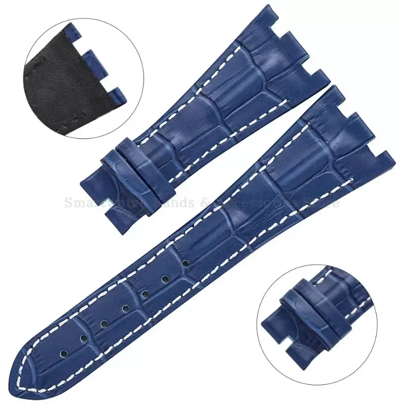 28mm Leather Watch Band for AP Series Strap Waterproof Sport Bracelet for Audemars for Piguet 15710 15703 Men Women Watch Band