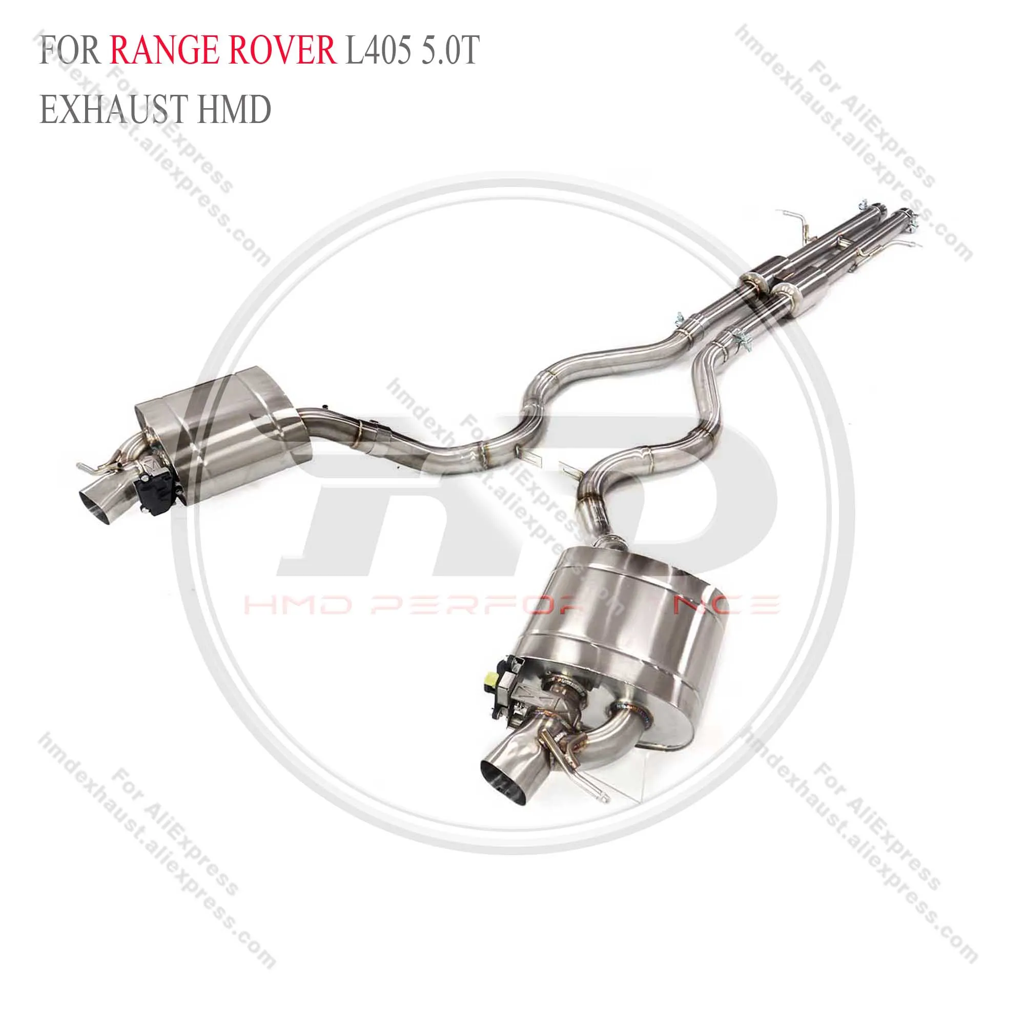 HMD Stainless Steel Exhaust System Performance Catback For Range Rover L405 5.0T Muffler With Valve