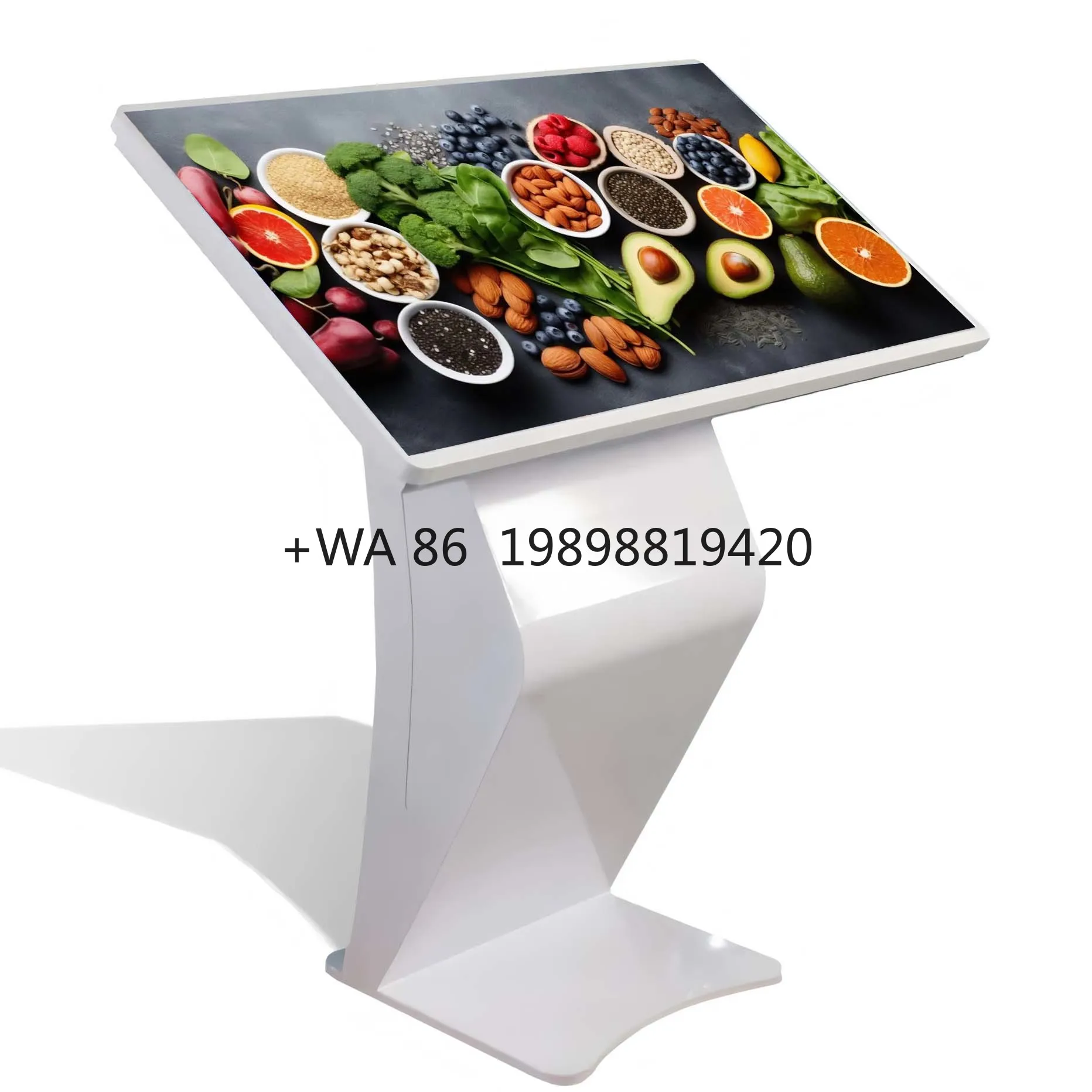 Pantalla táctil capacitiva Quiosco de información de autoservicio interior Señalización digital horizontal para pantalla LCD de centro comercial