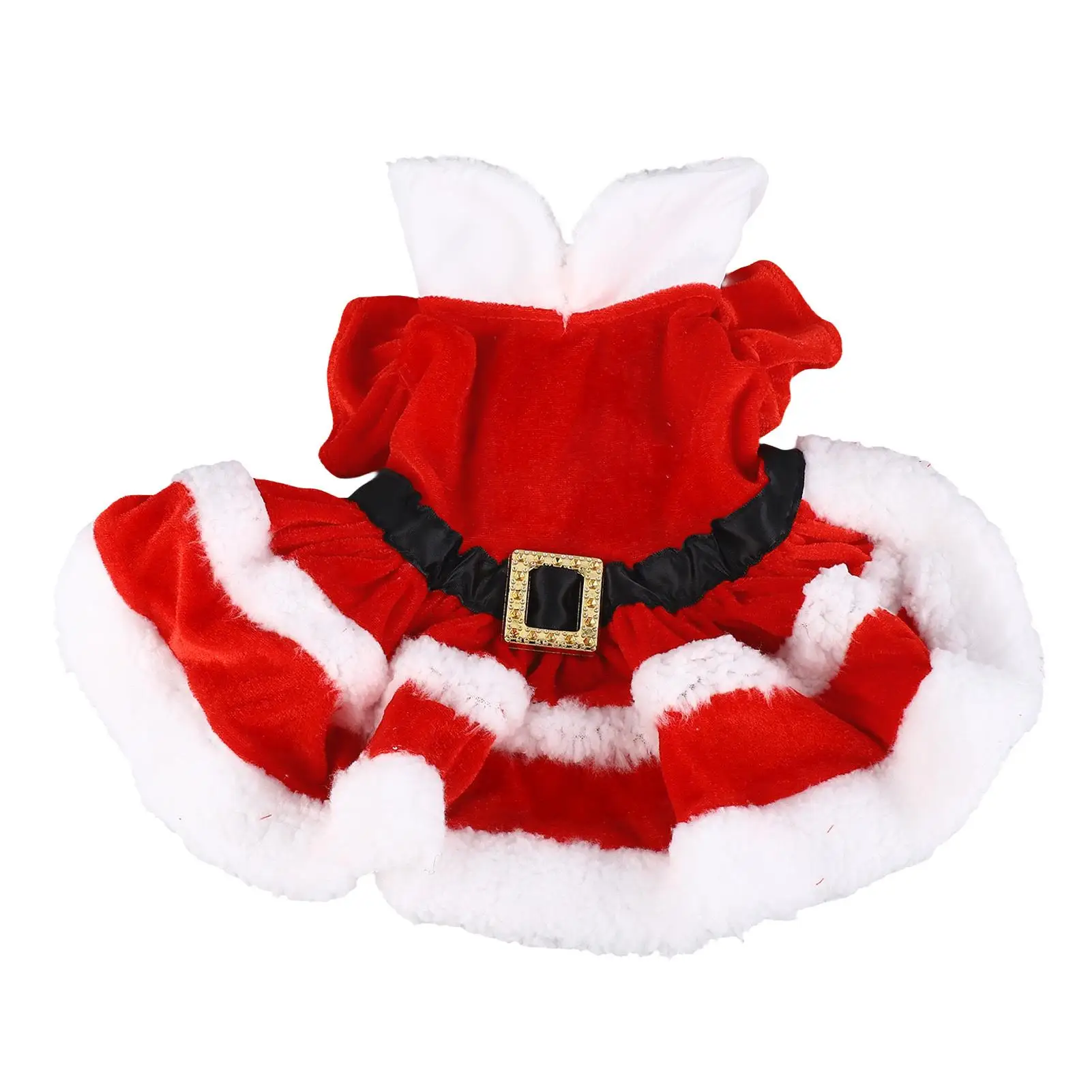 

Warm Dog Christmas Costume - Short Sleeve, Easy Wear, Soft Polyester Dress for dogs - Skin-Friendly Festive Outfit