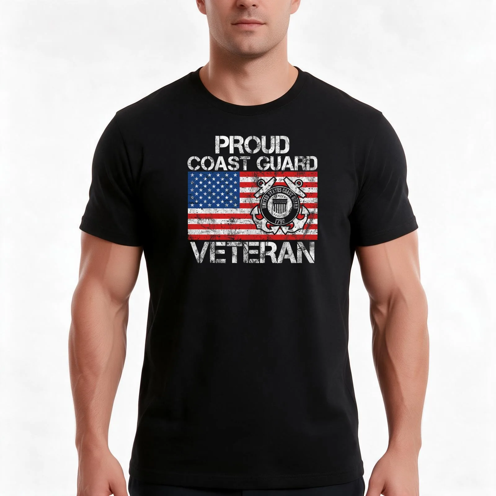 Coast Guard vintage design T-Shirt, Summer Casual Cotton Tee, Oversized Streetwear Tops, Vintage Graphic Print, Unisex Men Women