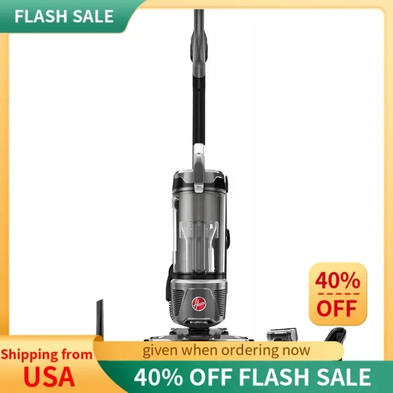 QWHoovvers WindTunnel Tangle Guard Upright Vacuum,Bagless Cleaner,HEPA Media Filtration,For Carpet And Hard Floor,UH77100V,Gr