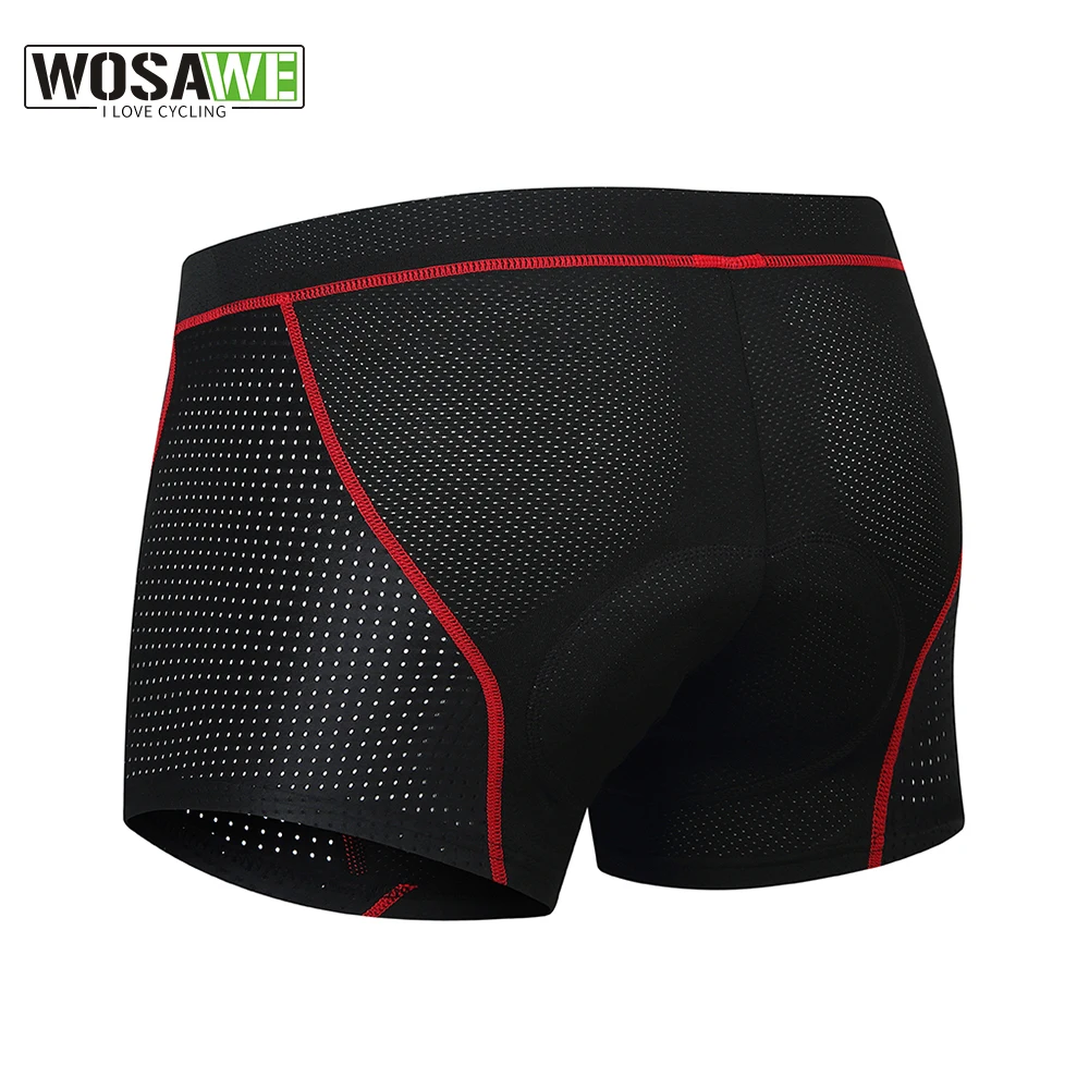 

WOSAWE Men's Upgrade Cycling Underwear Pro 5D Gel Pad Shockproof Cycling Underpant MTB Bicycle Road Bike Shorts