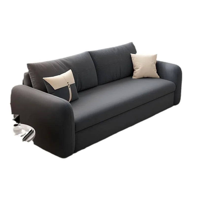 

Cream wind sofa bed dual-purpose push-pull telescopic small apartment multi-functional integrated living room