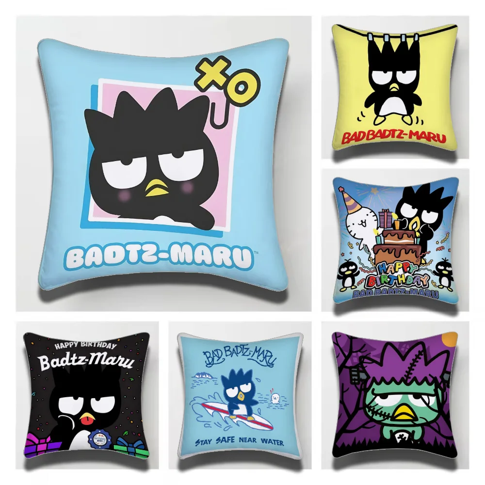Sanrio BadBadtz-maru Anime  Personalized Pillow Cover Kids Bedroom Wild Party Decor Pillowcase kid Birthday shower Gift