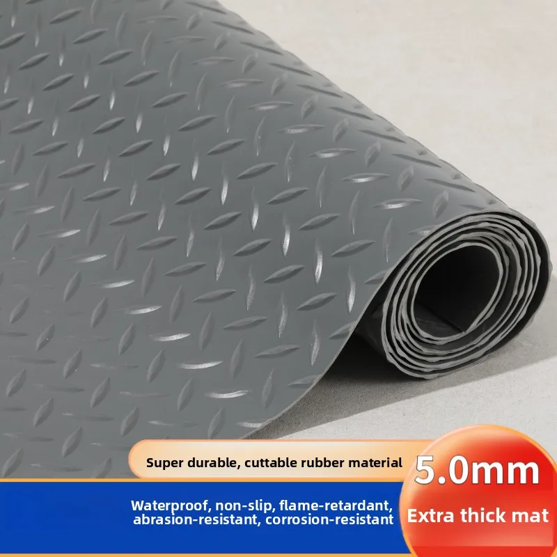 Extra Thick Bull Tendon PVC Kitchen Floor Mat Waterproof Anti Slip Fire Resistant Large Area Full Coverage Rug Modern Simple ...