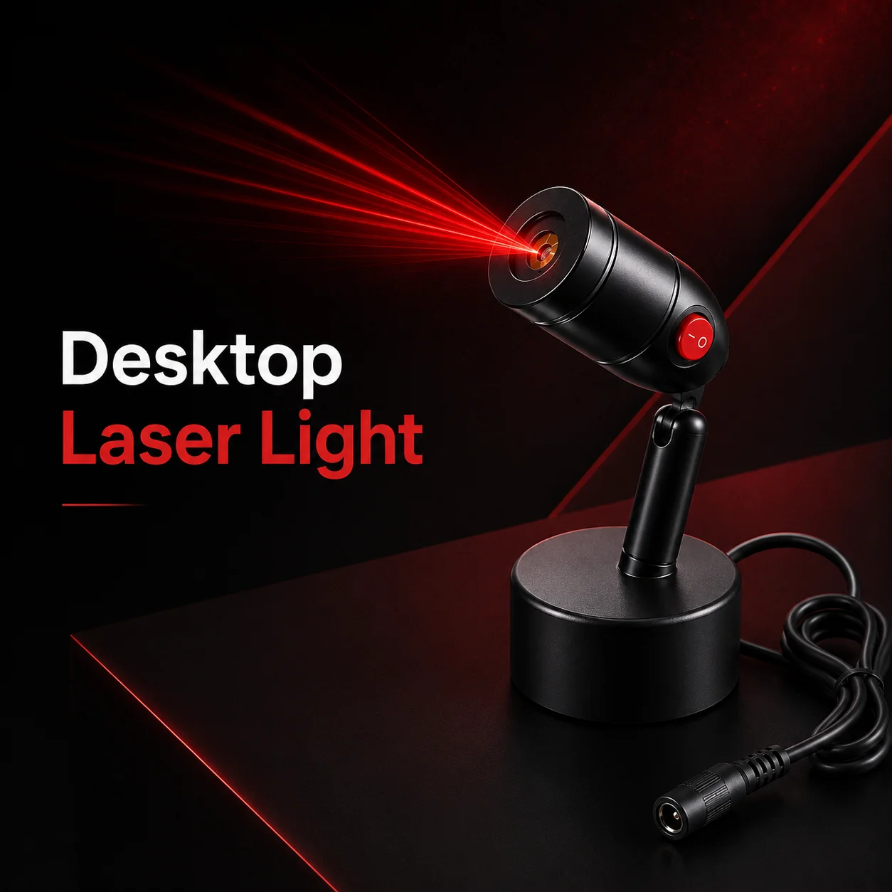 Portable Desktop Red Laser Light Projector Adjustable Dot Line Cross Starry Lighting Accessory for Home Party Decor Setup