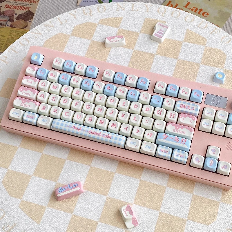 

MOA Keycap Cake Original Personalized Hand Drawn Theme Key Caps PBT Thermal Sublimation KeyCaps Mechanical Keyboard Accessories