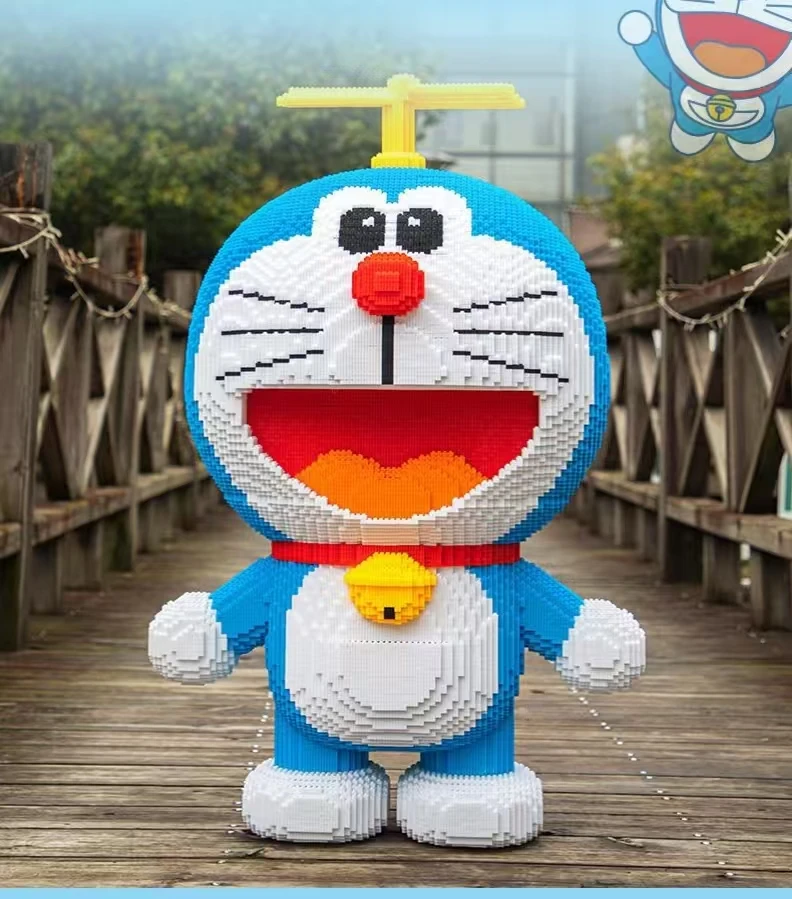 

80000, складные и негабаритные строительные блоки-головоломки Doraemon, трехмерные модели, украшения, подарочные игрушки