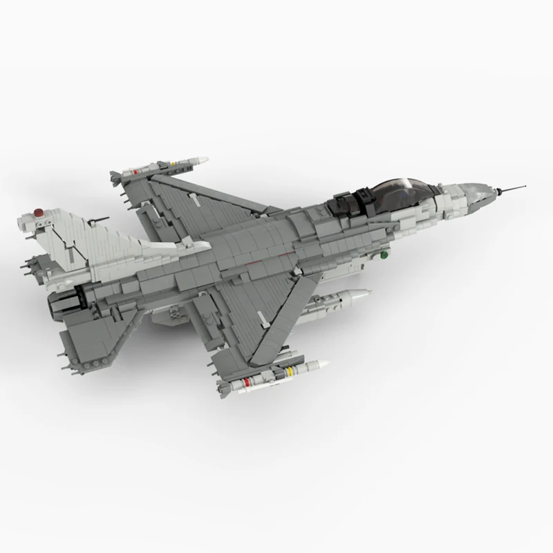 Tecnologia militar moderna blocos de construção 1/32 escala F-16C luta falcon lutador diy montagem modelo coletor conjunto tijolos brinquedo