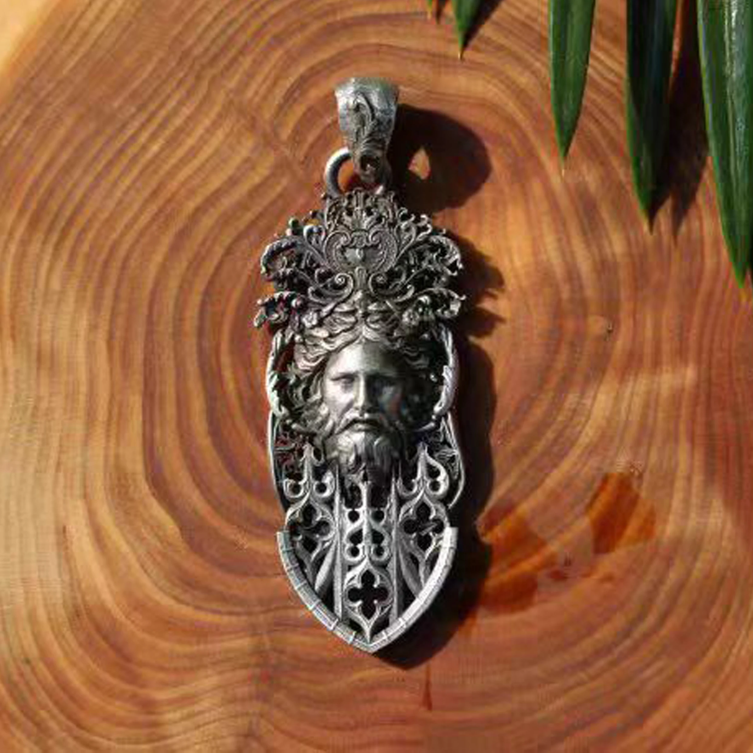 S925 silver made old craft Zeus pendant men item pendant