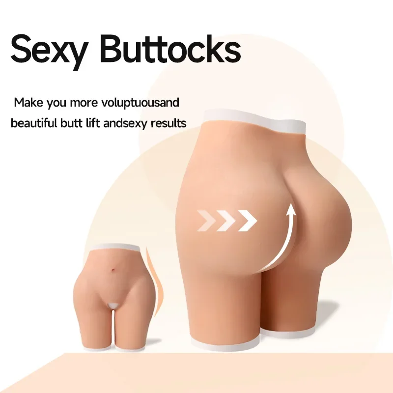 Women's Underwear Silicone Butt and Hip Silicone Buttocks Padded Underwear Hip Shaper Pants Silicone Boobs Huge Bum Breast Form