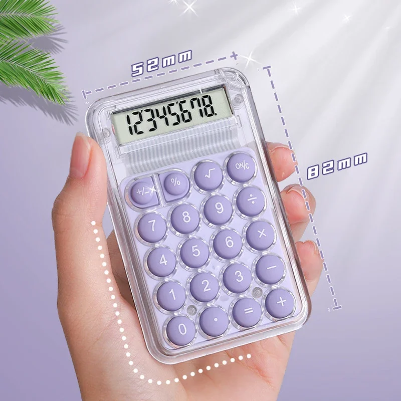 4Pcs Cute Silent Calculator Mini Version Learning Auxiliary Small Portable Calculator Back To School Supplies Students/Finance