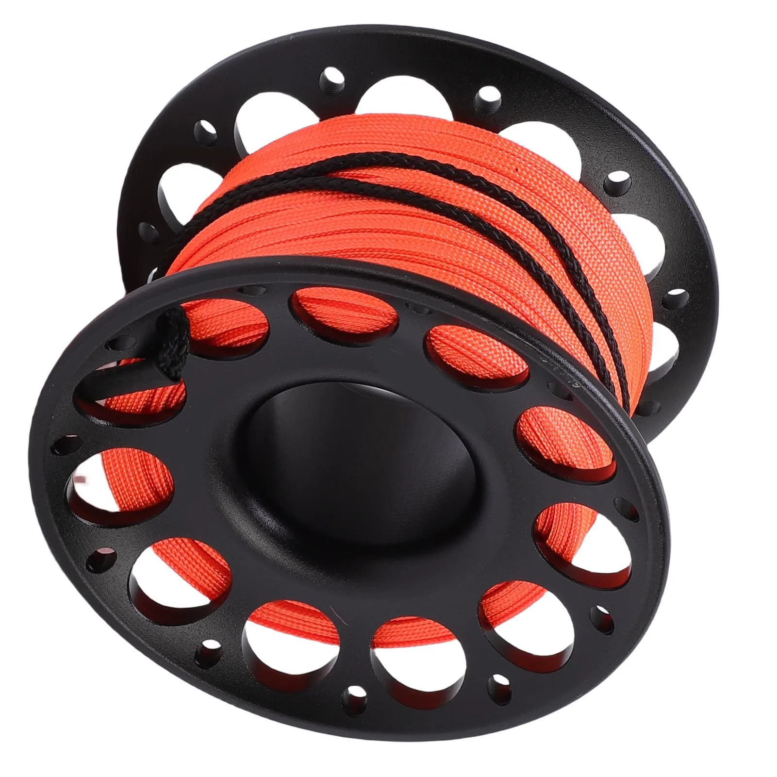 Picture 5: 30M Aluminum Alloy Scuba Diving Spool Finger Reel with Stainless Steel double ended hook Cave Tech Wreck Diving Finger Reel