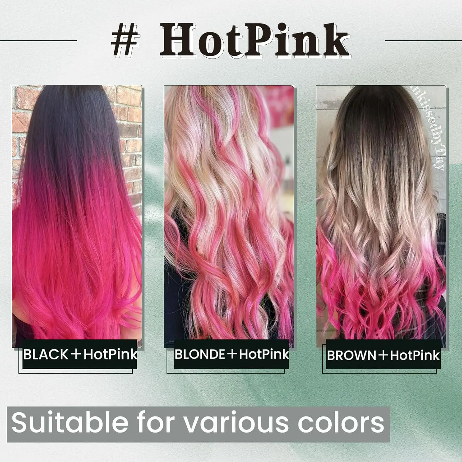 Hot Pink Micro Bead Hair Extensions Real Human Hair Micro Link Hair Extensions Micro Loop Hair Extensions Invisible Microbead