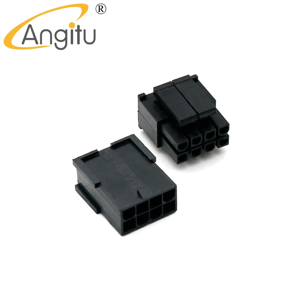 Angitu Black White 4.2mm 8Pin ATX/CPU/EPS Male And Female Housing Connector 4+4 8P CPU Extension Cable DIY-5sets