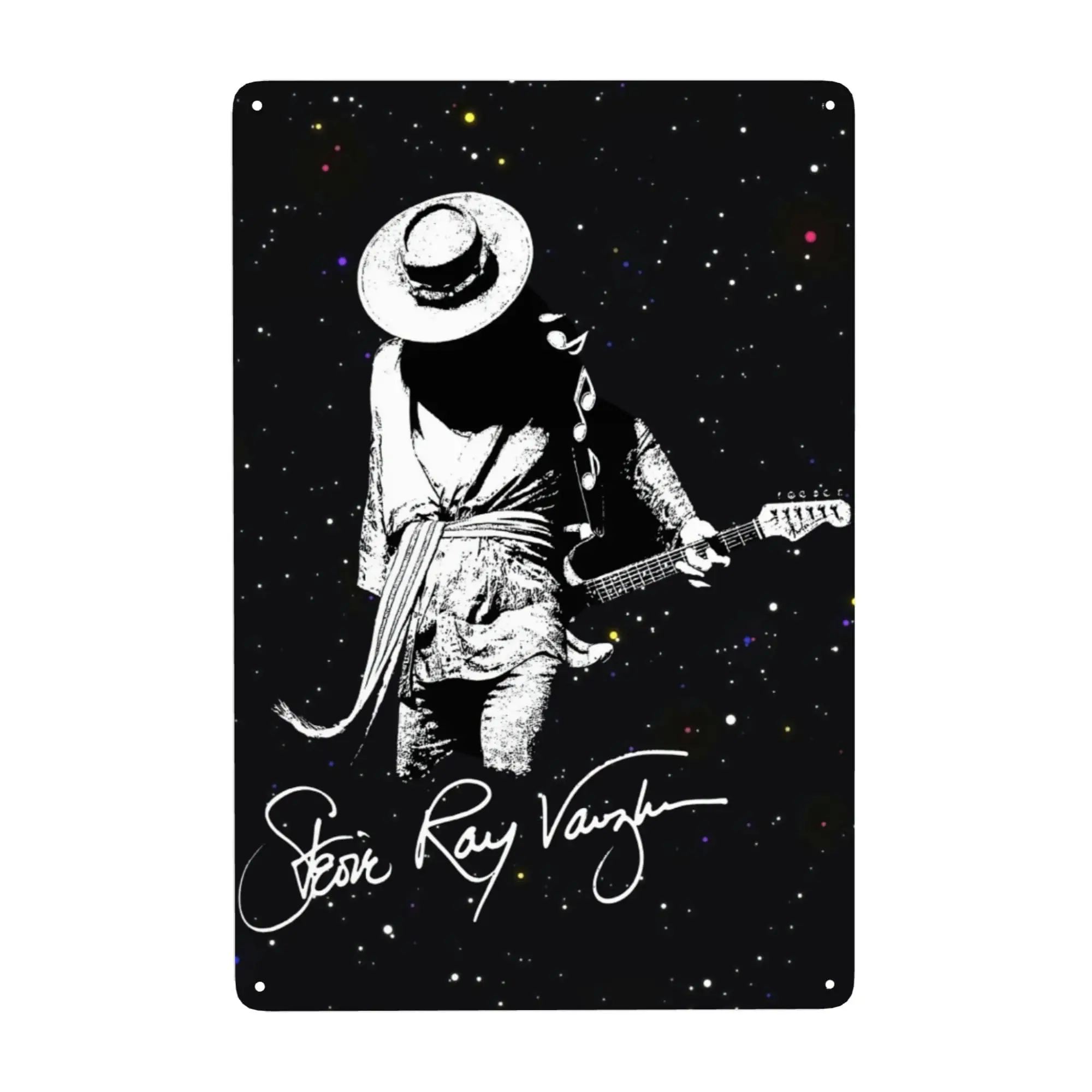 GADEKD Stevie Rock Ray Singer Vaughan Metal Tin Sign Plate Vintage Poster Retro Wall Art For Cafe Restaurant Home Decoration Met