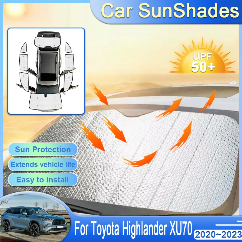 

Car Sun Visor Cover For Toyota Highlander XU70 2020~2023 2021 2022 Windshields Sunshades Sun Protection Visor Auto Accessories