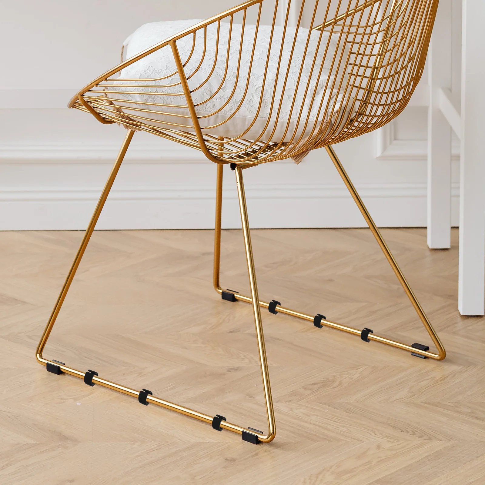 

8pcs Anti Slip Pad Accessories for Folding Shopping Cart Grocery Cart Parts Plastic Furniture Pads Black 32mm Mats