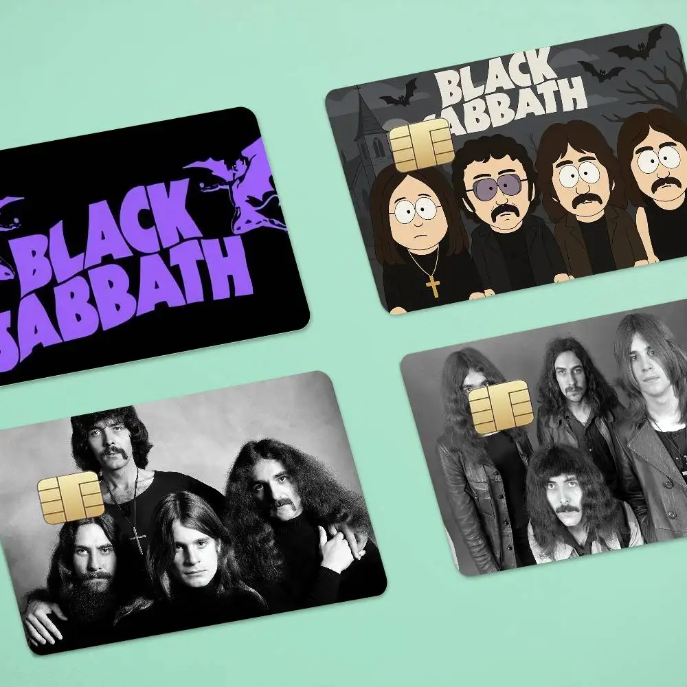 Rock Band Black Sabbath 1 Set Of 4 Pcs Bank Credit Bus Pass Stickers Cool Decoration Waterproof Stickers Collection Toys Gifts