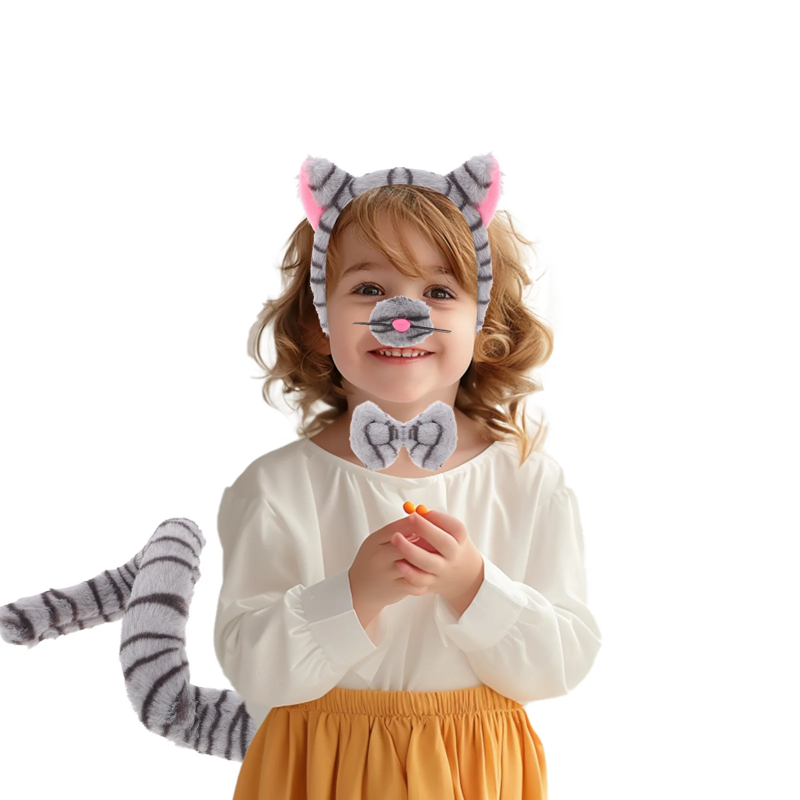 1 set Kat Print Hoofdband Dierenoren Kostuum Accessoire Voor Carnaval Party Halloween Cosplay Kids Prestaties Props Multi-Gebruik